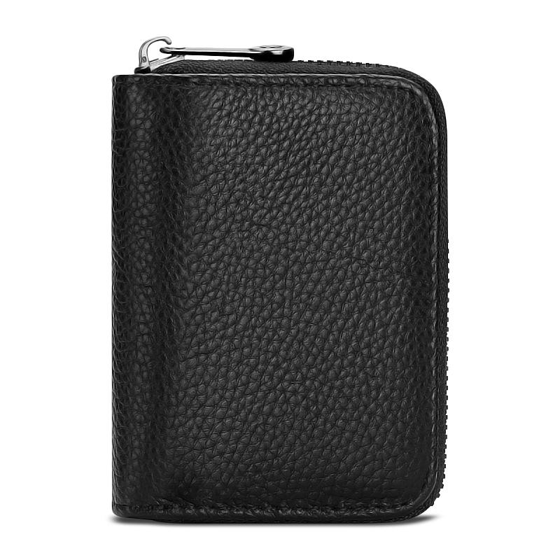 BAAZ2 Car Sticker For BMW For BMW PU Leather Men Women Card Holder Small Zipper Wallet Solid Coin Purse Accordion Design rfid ID Busin