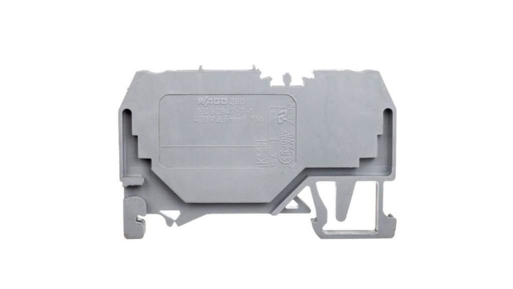 2-Wire Base Connector 2.5Mm2 Gray 10A 280-916