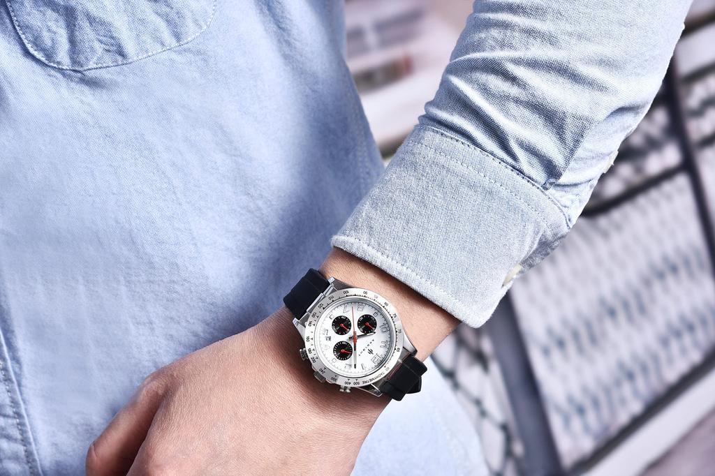 AKNIGHT Watch Módní Populární Quartzový Měkký Silikonový Řemínek Chronograf Snadno Čitelný Luminiscenční Analogové Náramkové Hodinky Vodotěsné Hodinky s Datumem pro Muže Japonské