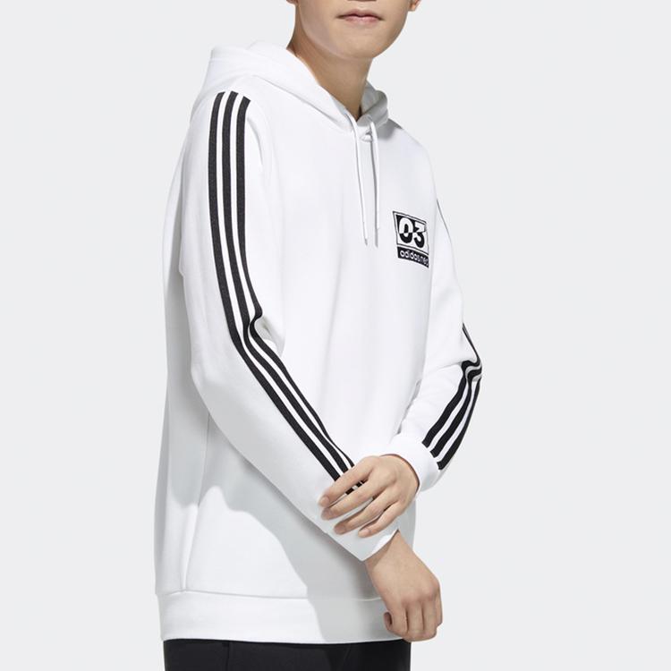 Adidas Neo Sport Pullover Hoodie with Long Sleeves Men Tops White FU1041