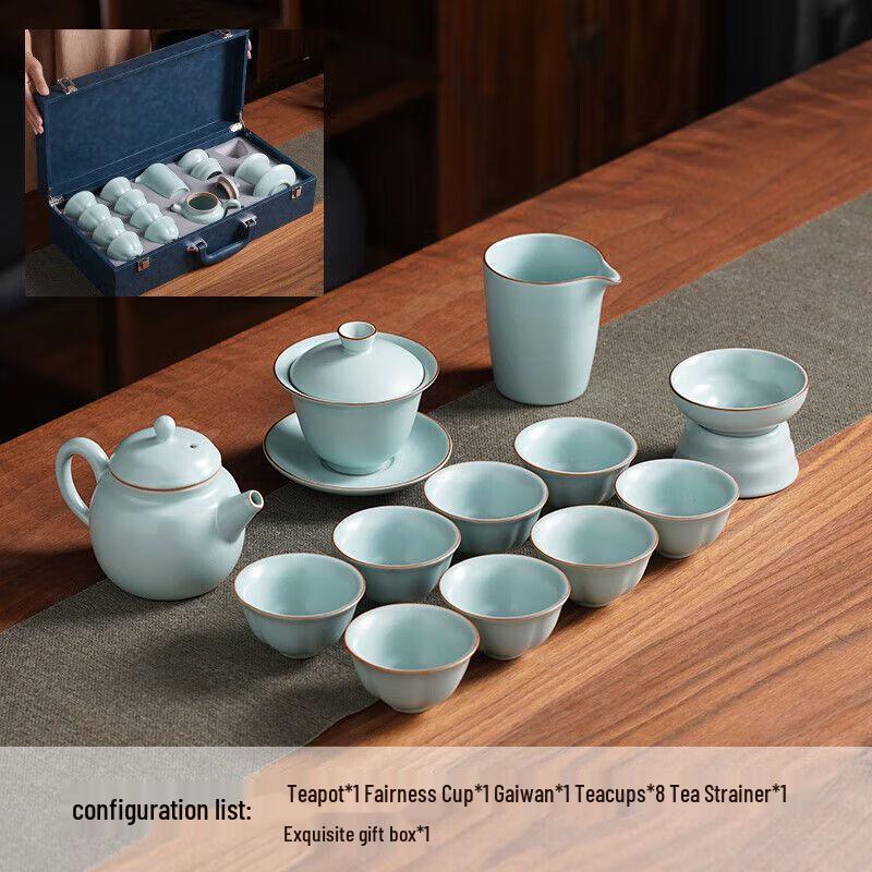 Qiu Qiao Chinese Ceramic Kung Fu Tea Set