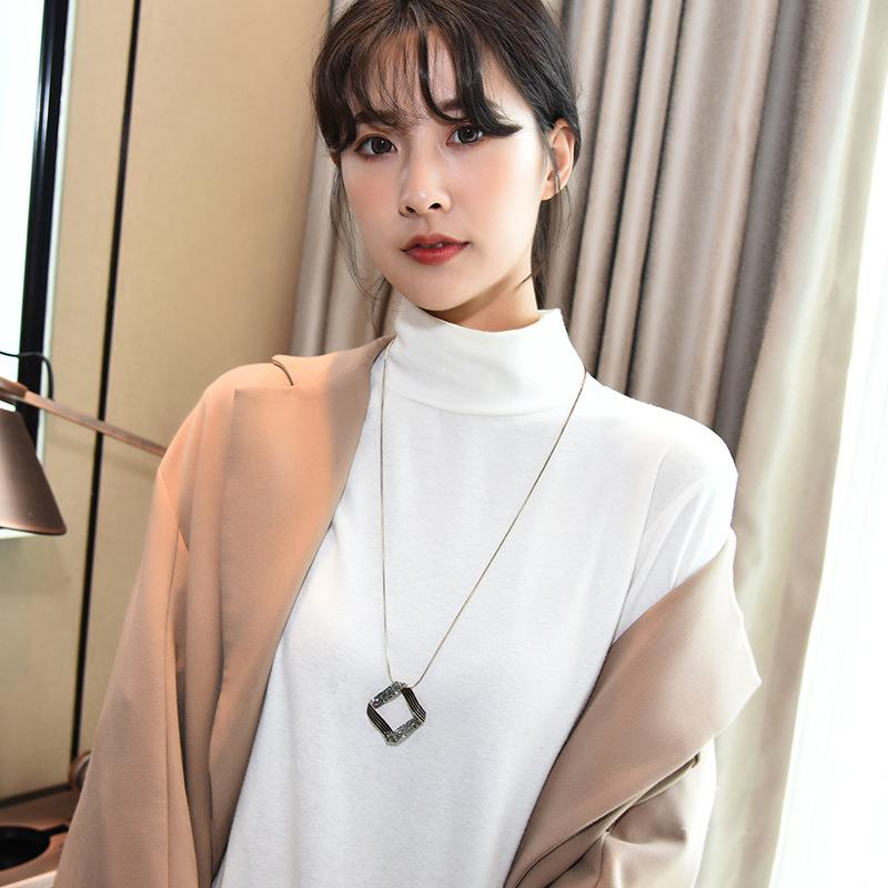 Geometric Versatile Necklace Women'S Autumn And Winter Fashion Simple Long Retro Sweater Chain Clothes Accessories