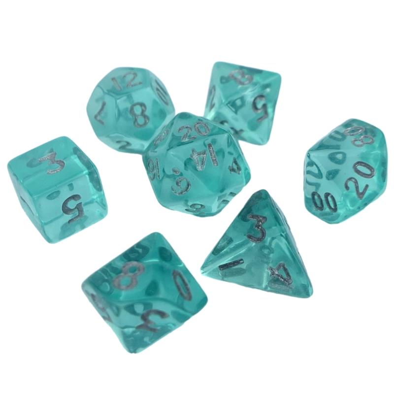 

Маленькие многогранные акриловые кубики, набор портативных мини-многогранных кубиков, крошечные мини-ролевые настольные игровые кубики для мужчин и женщин