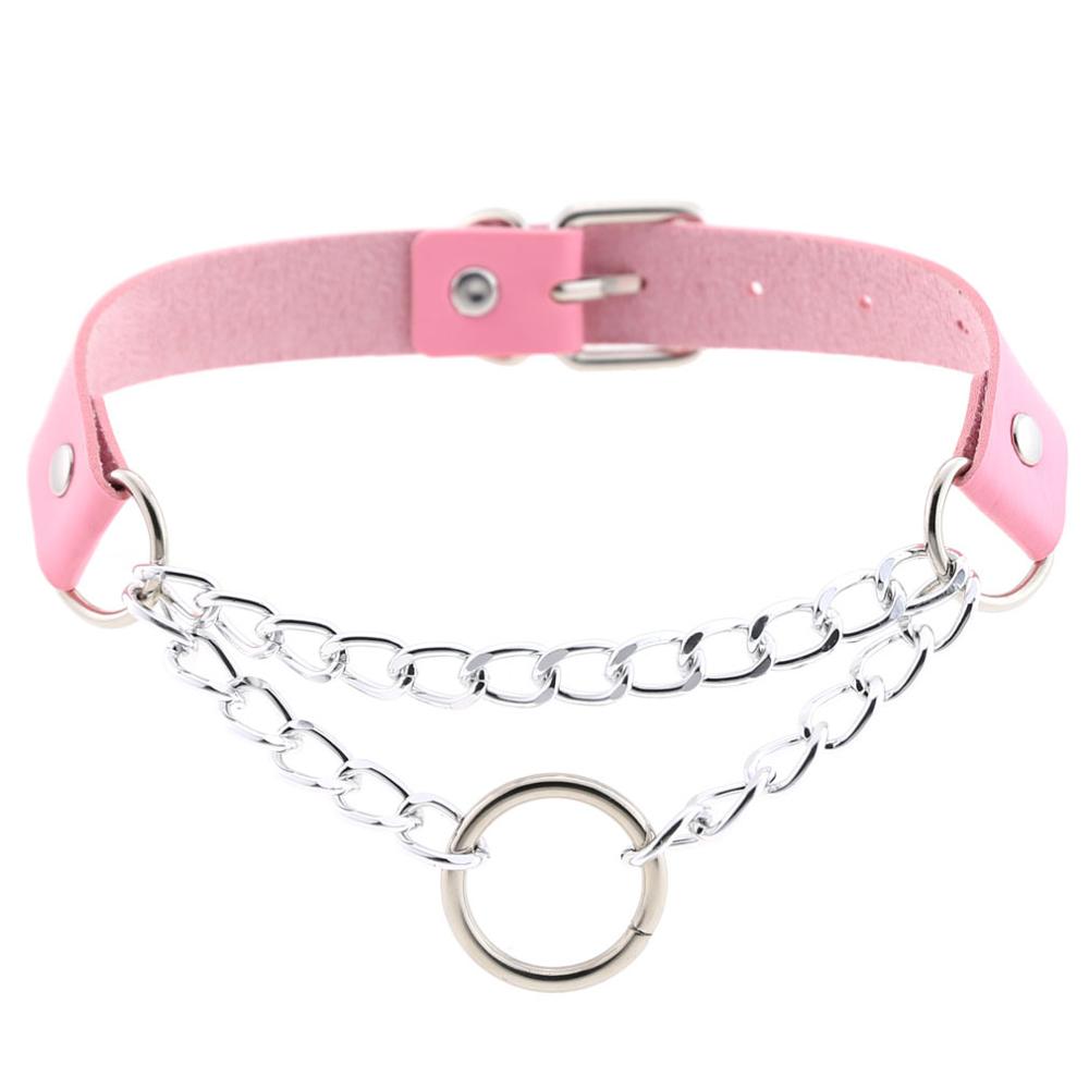 Punk choker collar for women necklace Goth Silver color chain leather choker  collar women chocker girls emo Gothic jewelry