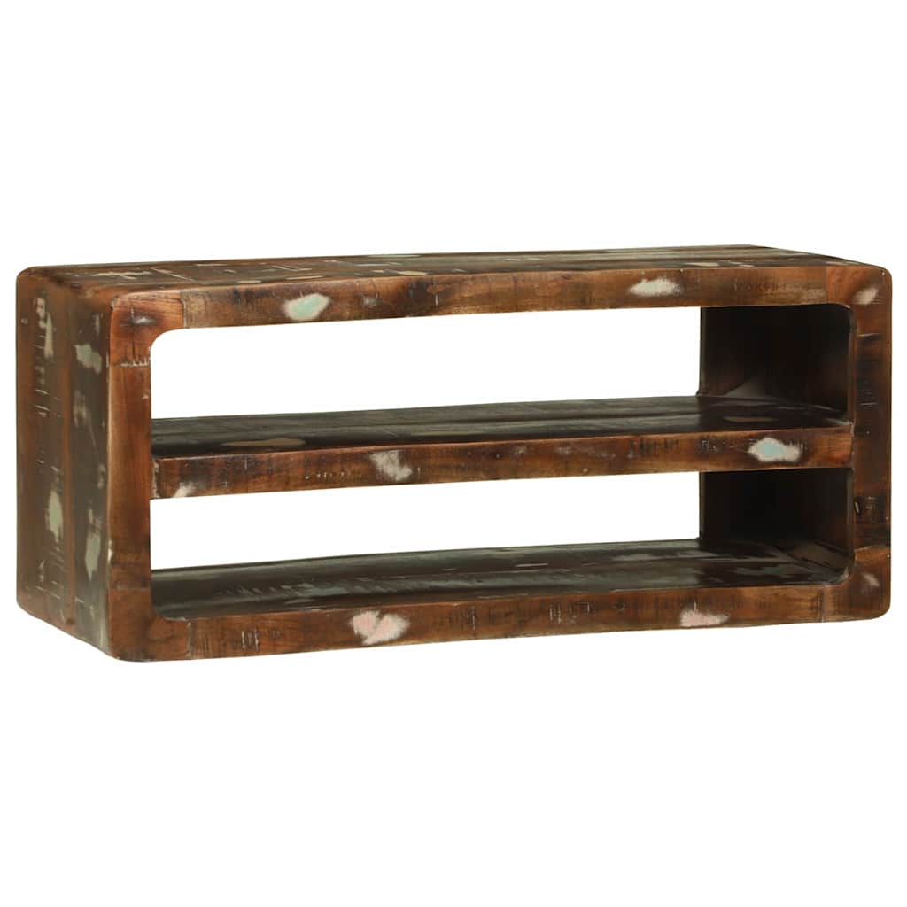 TV Cabinet Multicolored 80 X 32 X 36 Cm Solid Reclaimed Wood