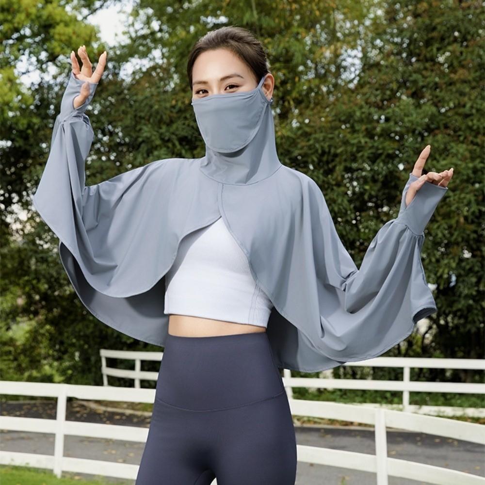 Eisige Seide Sonnenschutz-Umhang 2 in 1 Sommer-Armstulpen UV-Schutz-Umhang für Angeln Laufen