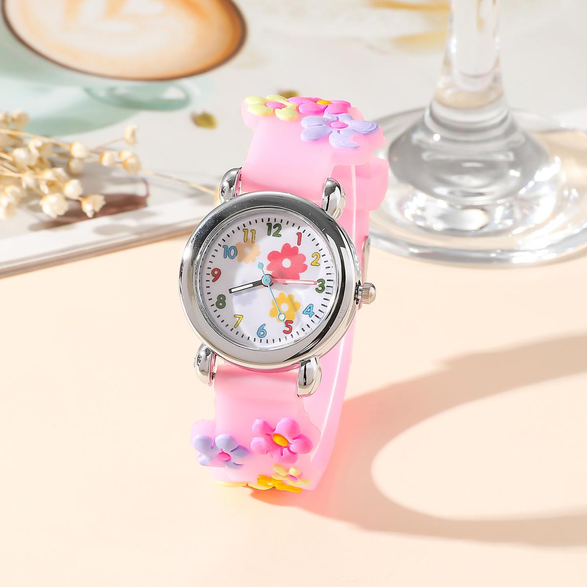 

Adorable Kids Cartoon Watch Set - Wrist Watches with Colorful Designs and Easy-to-Read Face - Perfect Gift for Children розовый