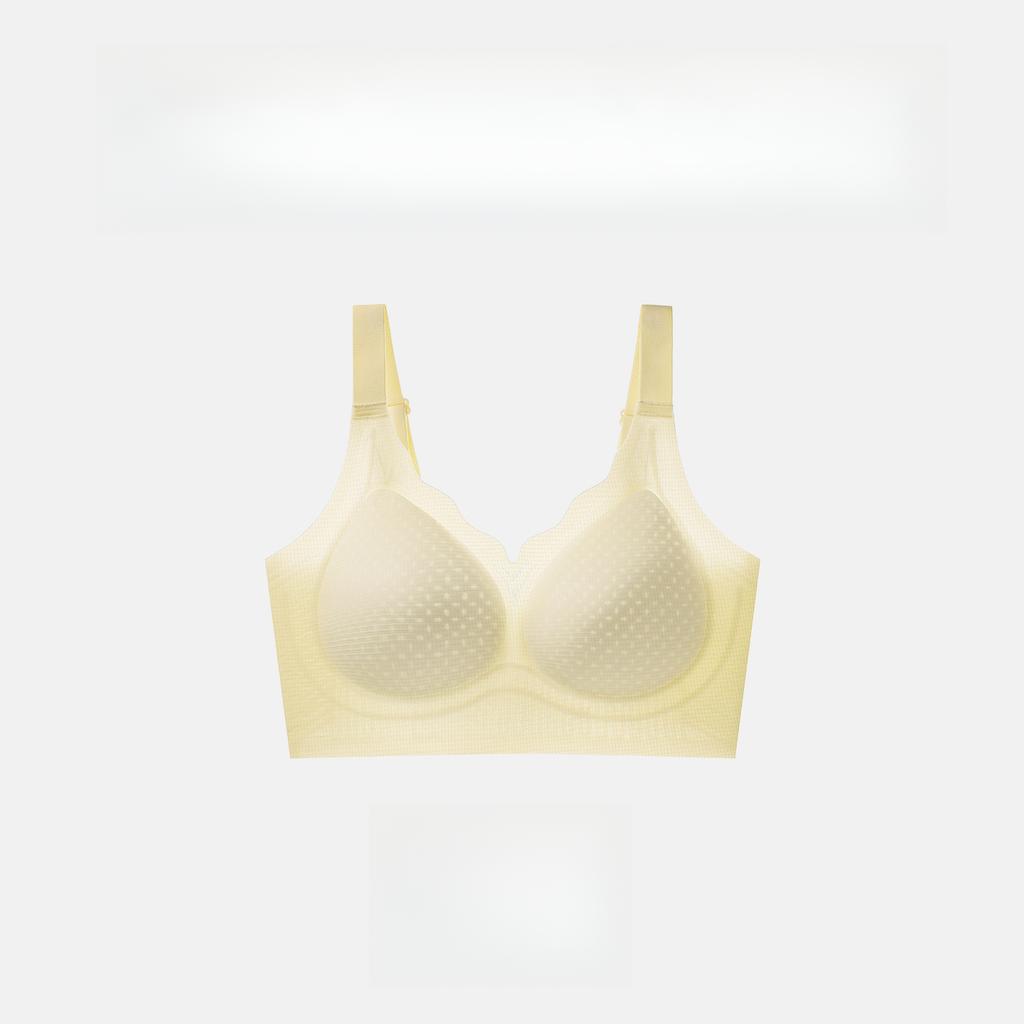 Thin Breathable Bra Women's Comfortable Plus-size Underwear Women's Non-coil Gathering Bra Breathable Non-coil Bra Push Up Bra