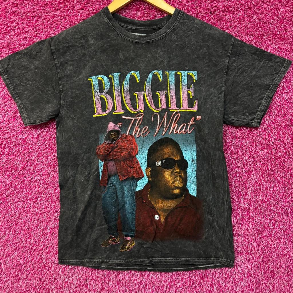 Notorious B.I.G. The What 90s Style Rap Tee Size Med