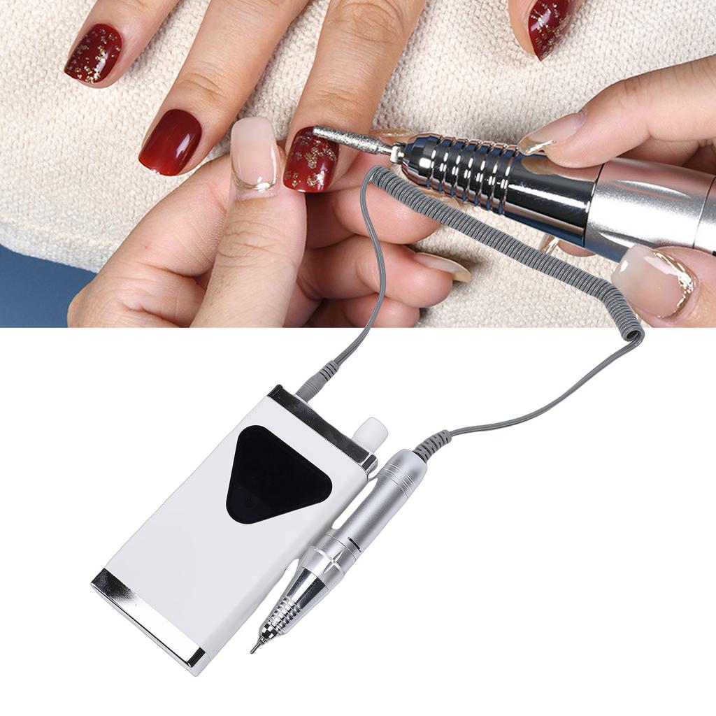 Electric Nail Drill 45000RPM Re Able Cordless Nail File Machine with LED Display for Acrylic Gel