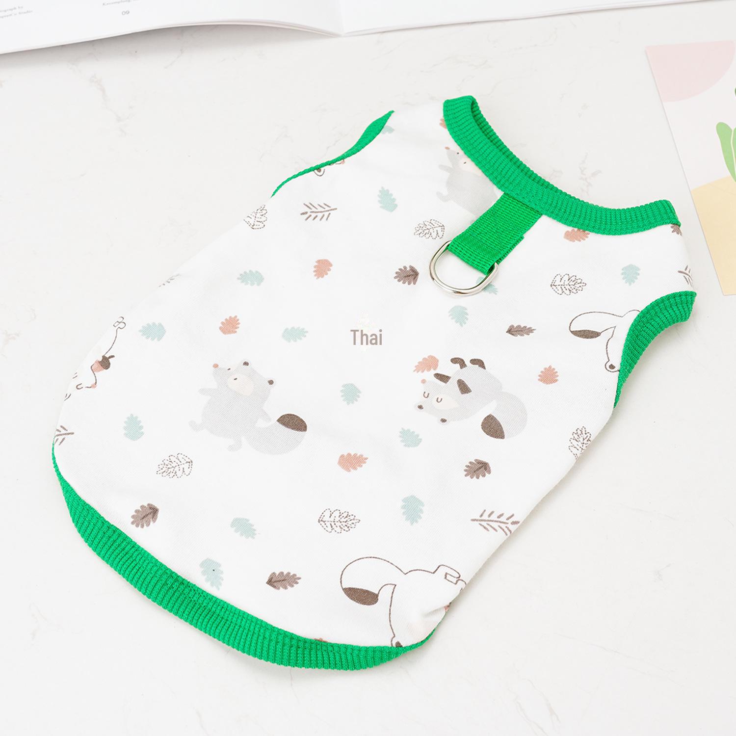 

Pet Cotton Vest - Anti-Hair Loss Clothing for Small Dogs & Cats 2XL зелёный