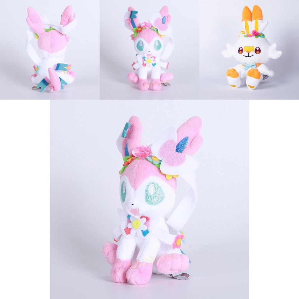 Pokemon Sylveon Hopplo Regenbogenpferd Plüschpuppe Stofftier Für Anime-Fans