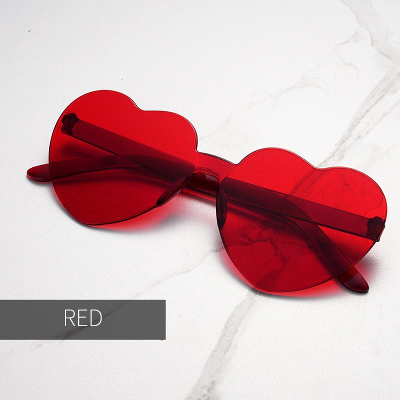 Candy Color Heart Shape Ocean Personality Frameless Children's Sunglasses Fashion Candy Love Sunglasses