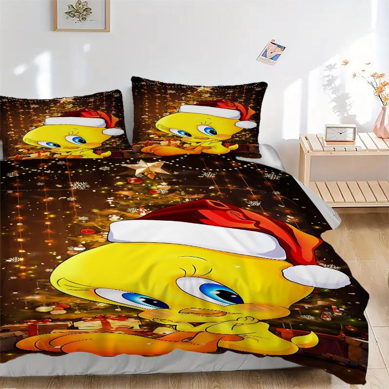 

3pcs Tweety Bird Duvet Cover Set, 1 Duvet Cover + 2 Pillowcases (No Insert), High-Definition Print for All Seasons,Durable yy251103013 135x200cm