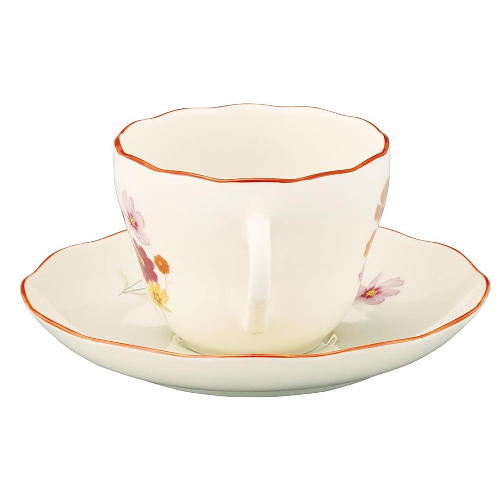 Yamaka Shoten x Autumn Cherry Teacup Saucer 230ml Diameter 9 x 7cm Hibiya Kadan FLORIOGRAPHY Day Gift Birthday Gift Miscellaneous Goods Tableware Made