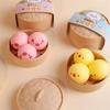 Steamed Dumpling Mini Squeeze Toys Pig/Chick Dog Bun Squeeze Balls Animal Dumpling Toys  Boys Girls