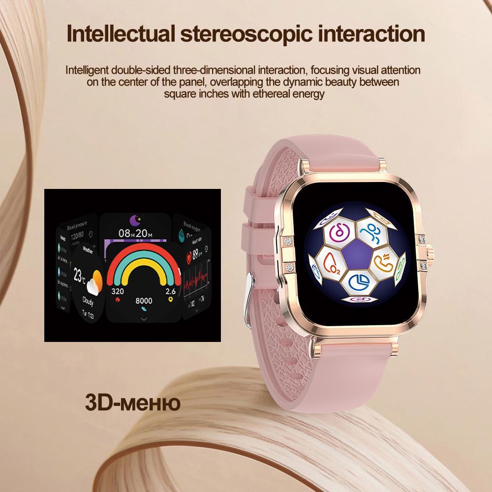 Dámské chytré hodinky SACOSDING 2025 Bluetooth Call 1,75palcová dotyková obrazovka chytré hodinky pro ženy Monitorování zdraví IP68 Vodotěsné Fitness