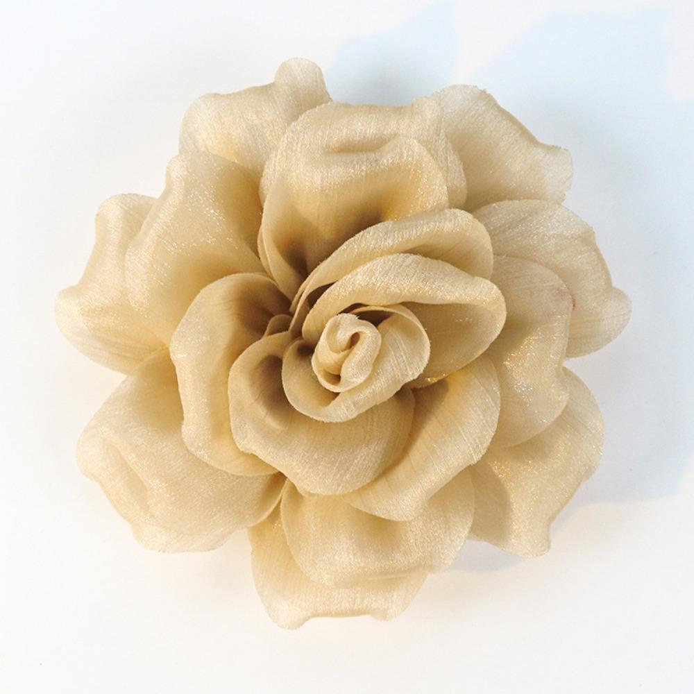 

Очень большая тканевая нашивка 15 см, аксессуары для платья, новый искусственный цветок, корсаж бежевый