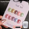 1G Mirror Plating  Powder Nail Art High Gloss Transparent Moonlight White Aurora Powder Fingernail Decoration Nail Salon