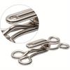 100 Pairs Sewing Hooks and Eyes Closure for Bra Clothing Trousers Skirt Sewing DIY Craft Silver