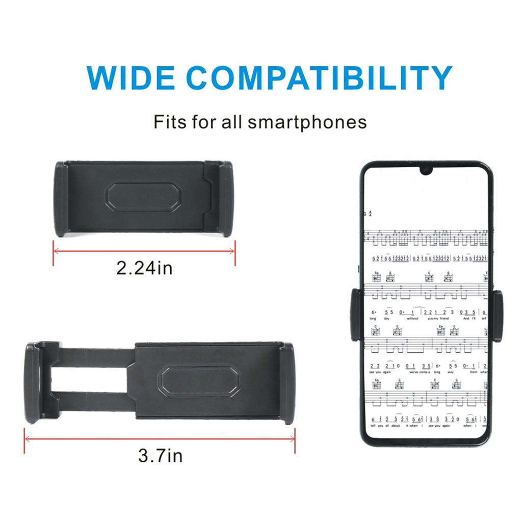 Supporto per Telefono con Blocco a O Sicuro, Collo d'Oca Regolabile, Supporto Flessibile Regolabile, Adatto per Supporti per Microfono