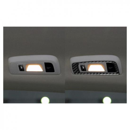 2Pcs Carbon Fiber Rear Reading Light Cover Trim Fit for Porsche Panamera 2010-16