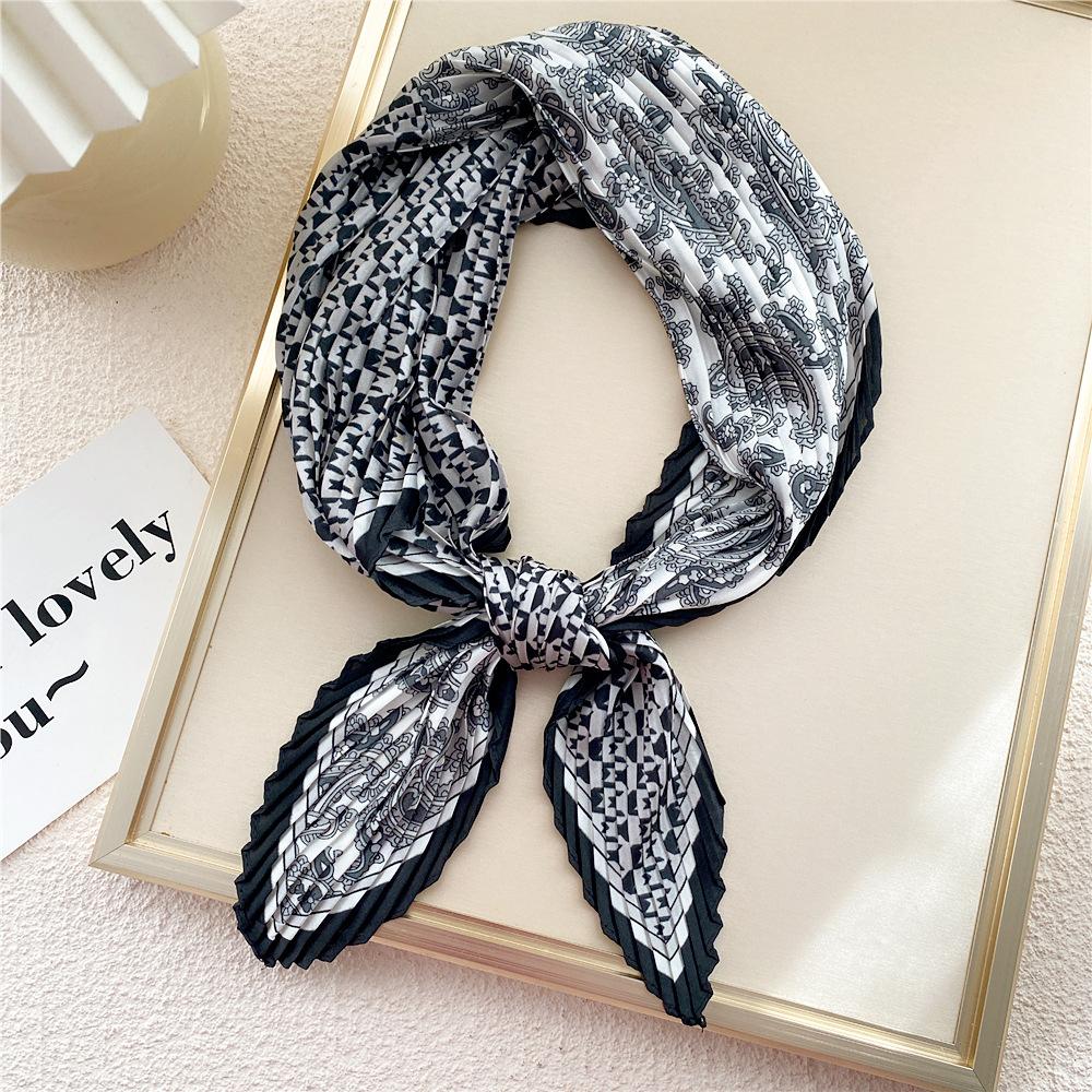 

Модный декоративный шарф, повязка для волос, резинка для волос 70, маленький квадратный шарф, шелковый шарф, женский весенне-осенний универсальный маленький шарф, профессиональный шарф 70*70cm