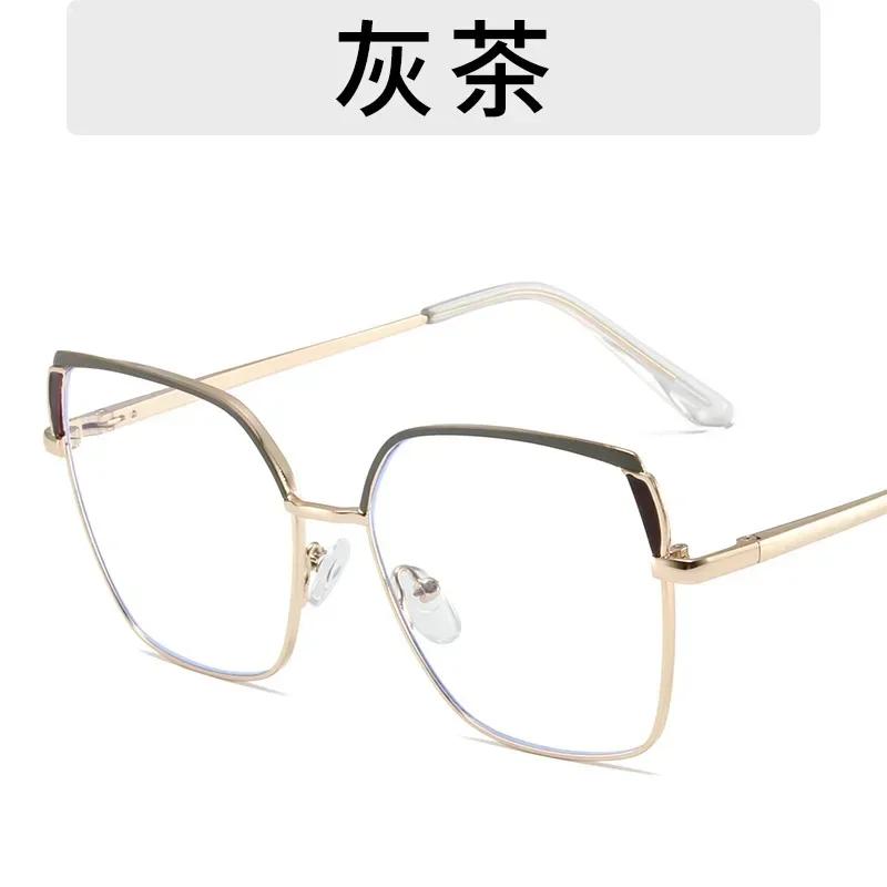

New Fashion Square Frame Glasses Women Metal Anti Blue Light Computer Glasses Myopia Lens Optical Eyeglass Frame