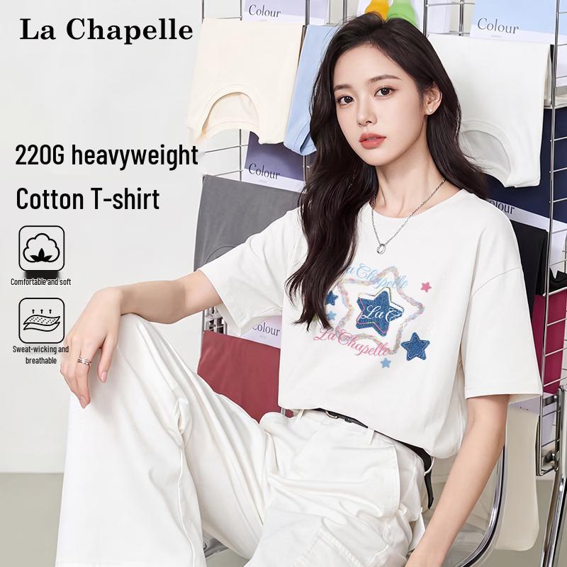 La Chapelle Japanese Minimalist Cotton Graphic T-Shirt