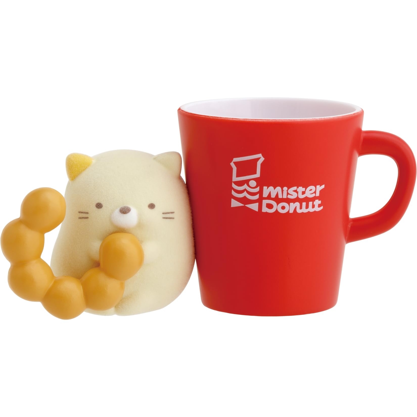 

Sumikko Gurashi Коллаборация с Mister Donut Маленький угловой контейнер Кошка Пончик Кольцо Чашка TC08901 San-X &