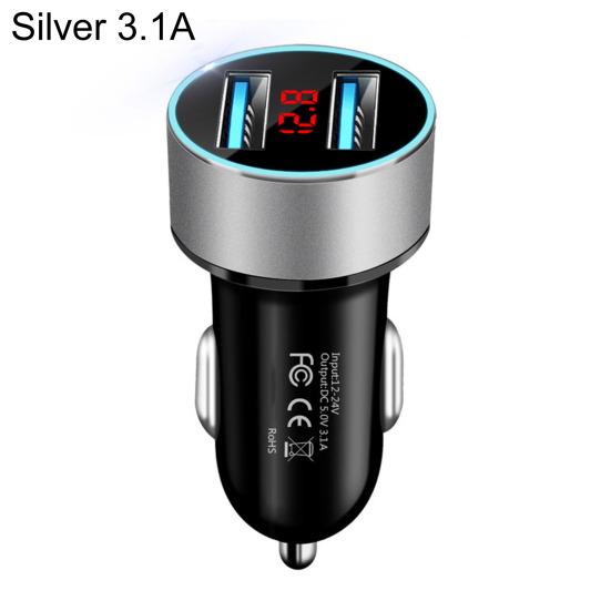 1x Dual Ports 3.1A USB Car Phone Charger Lighter Digital LED Voltmeter Charging 1x Dual Ports 3.1A USB Car Phone Charger Lighter Digital LED Voltmeter Charging