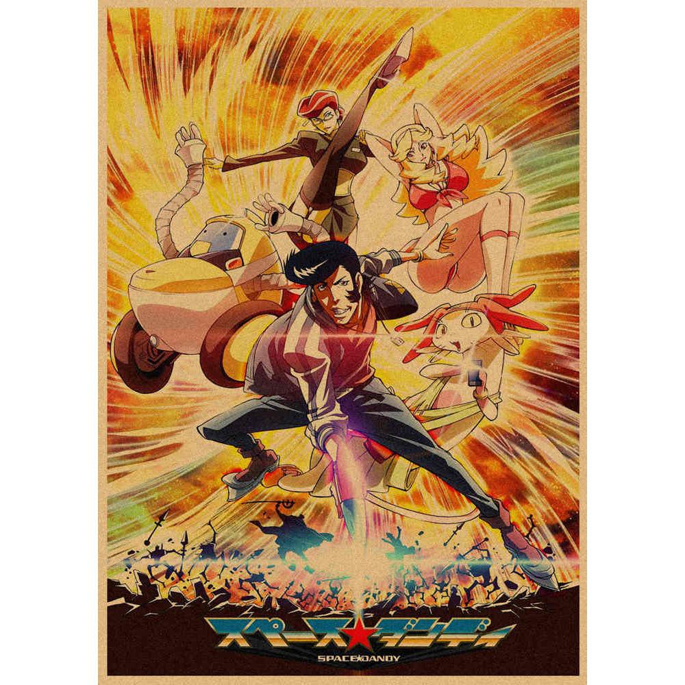 Space Dandy Retro Japanese Anime Kraft Paper Poster - Decorative Mural Painting
