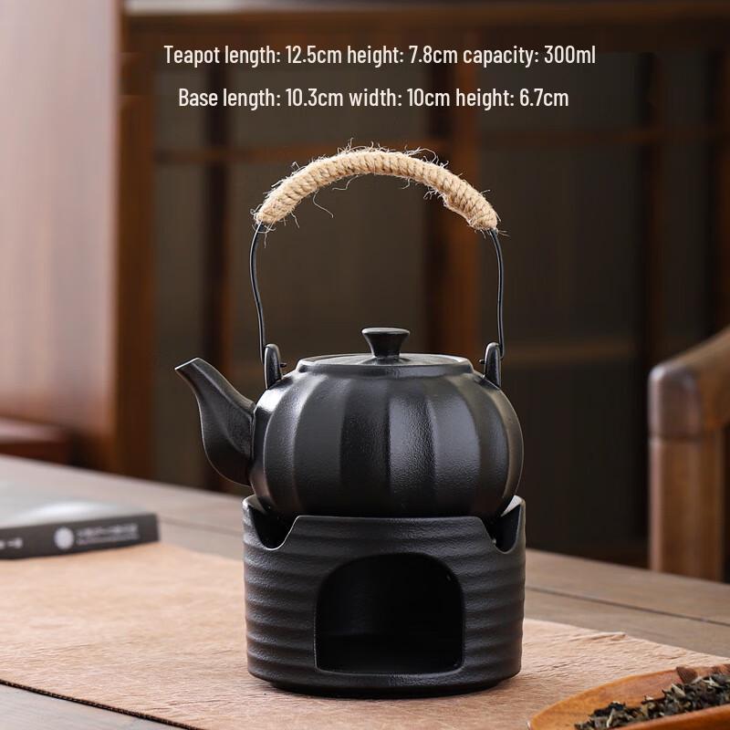 Jing Beier Black Pottery Stovetop Tea Kettle