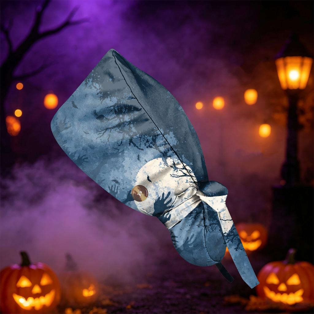Women's Casual Halloween Printed Work for Ponytail, Shower and Hair Wrap