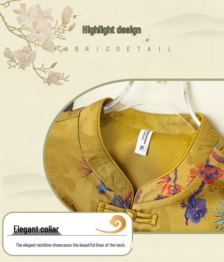 New 2025 Stylish Frog Button Chinese Vest for Middle-Aged & Elderly Women - Perfect for Mother's Day