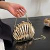Pvs Metal Shell Bag 2025 New European and American Fashion Diamond Small Fragrant Wind Chain Women's Messenger Mouth Red Envelope