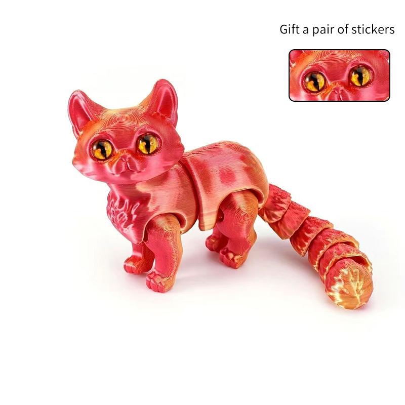 

3D Printed Cat Toys, Realistic Hairless Figurines With Movable Joints, Fun Children S Year Gifts