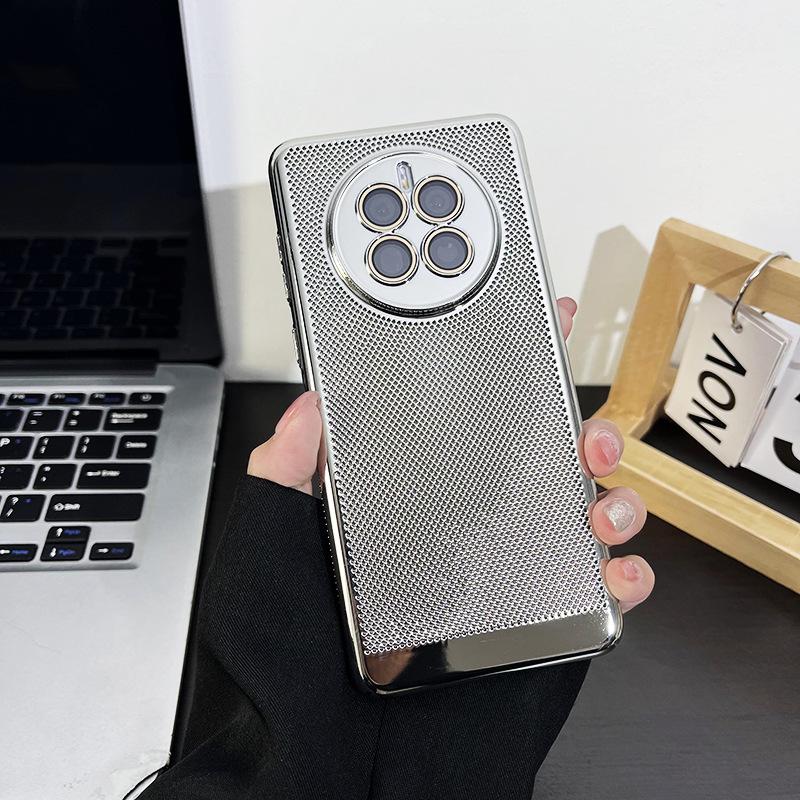 Breathable electroplating heat dissipation is suitable for Huawei mate50 mobile phone case, new 40pro protective case P50 lens film anti-drop.