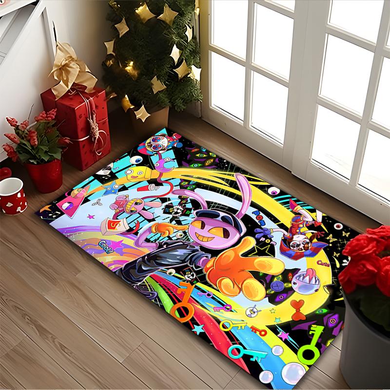 [The Amazing Digital Circus Printed Carpet] Non-slip Office Rug, Cozy Area Carprt for Living Room Use, Soft Home Sofa Chair Mat