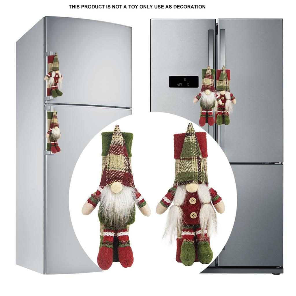 Christmas Decoration Faceless Elderly Refrigerator Cover Cute Faceless Doll Protective Cover Furniture Home Decoration