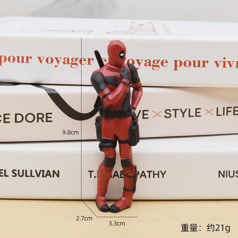 6 Desk Decoration Deadpool Car Home Office Marvel 8cm X-MAN Funny Cute Figure Model Toys