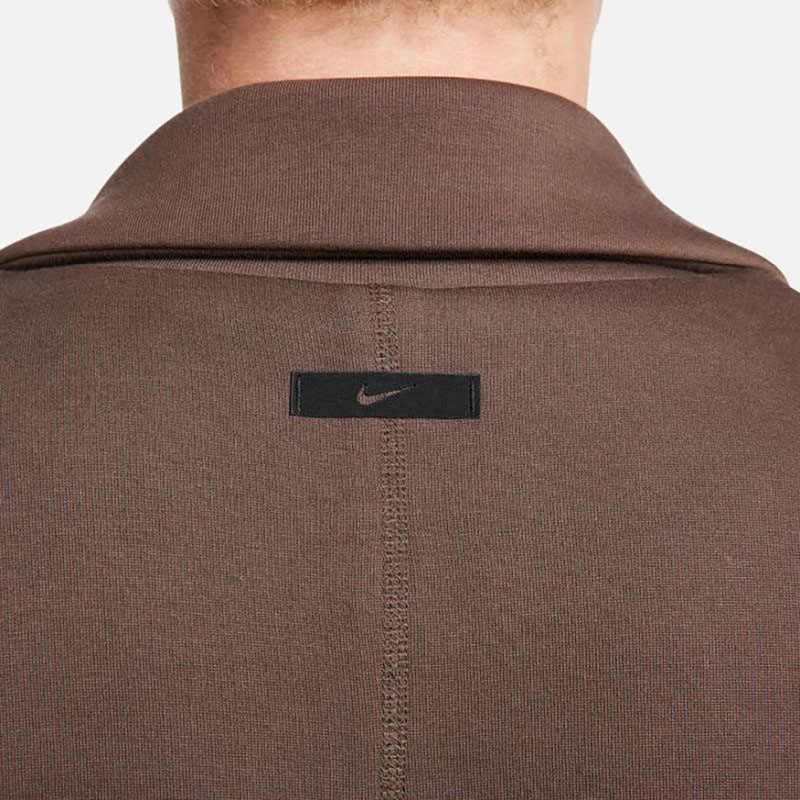 Nike Abbigliamento sportivo Tech Fleece Reimmaginato Tinta Unita Collo a Camicia Casual Largo Antivento Uomo Capispalla Marrone Barocco FN0602-237