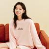 Anta Felpa Casual Moda Sportiva Comoda Larga Pullover Spessa Calda Felpa Unisex Felpa Rosa Fiore di Pesco 972618704N-2