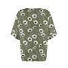 Women's Fashionable Casual Round Neck Printed Top Loose Top Printed Top Loose Top