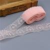 10 Iarde Nastro di Pizzo Bianco 4cm Guarnizione di Pizzo Ricamato Fai da Te per Cucito Decorazione Tessuto di Pizzo Africano Applicazione di Pizzo