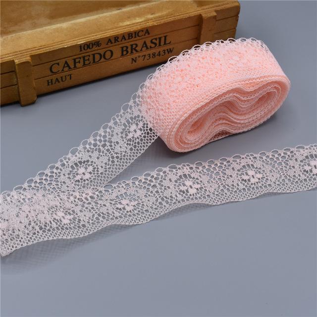 10 Iarde Nastro di Pizzo Bianco 4cm Guarnizione di Pizzo Ricamato Fai da Te per Cucito Decorazione Tessuto di Pizzo Africano Applicazione di Pizzo