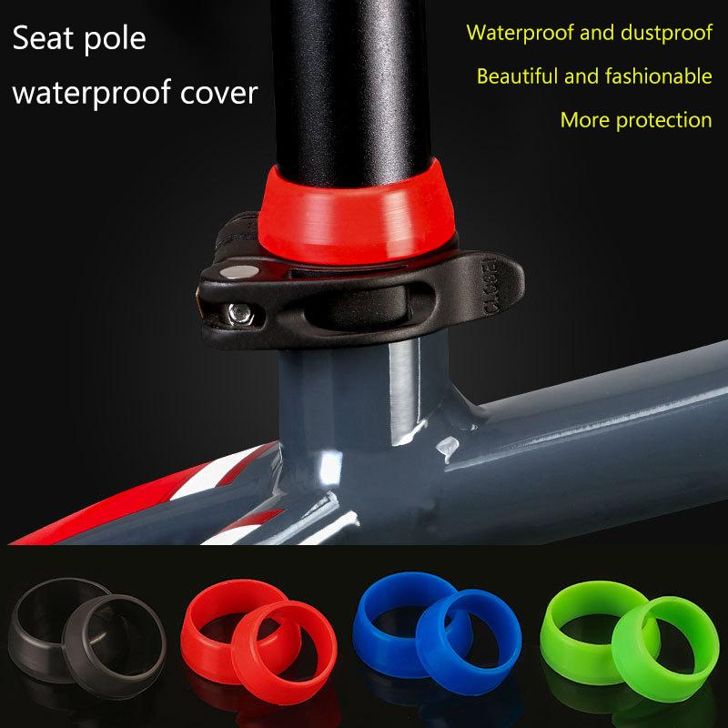 1Pc Bicycle Silicone Waterproof Mountain Bike Seat Post Protection Bicycle Seat Post Rubber Ring Dust Cover