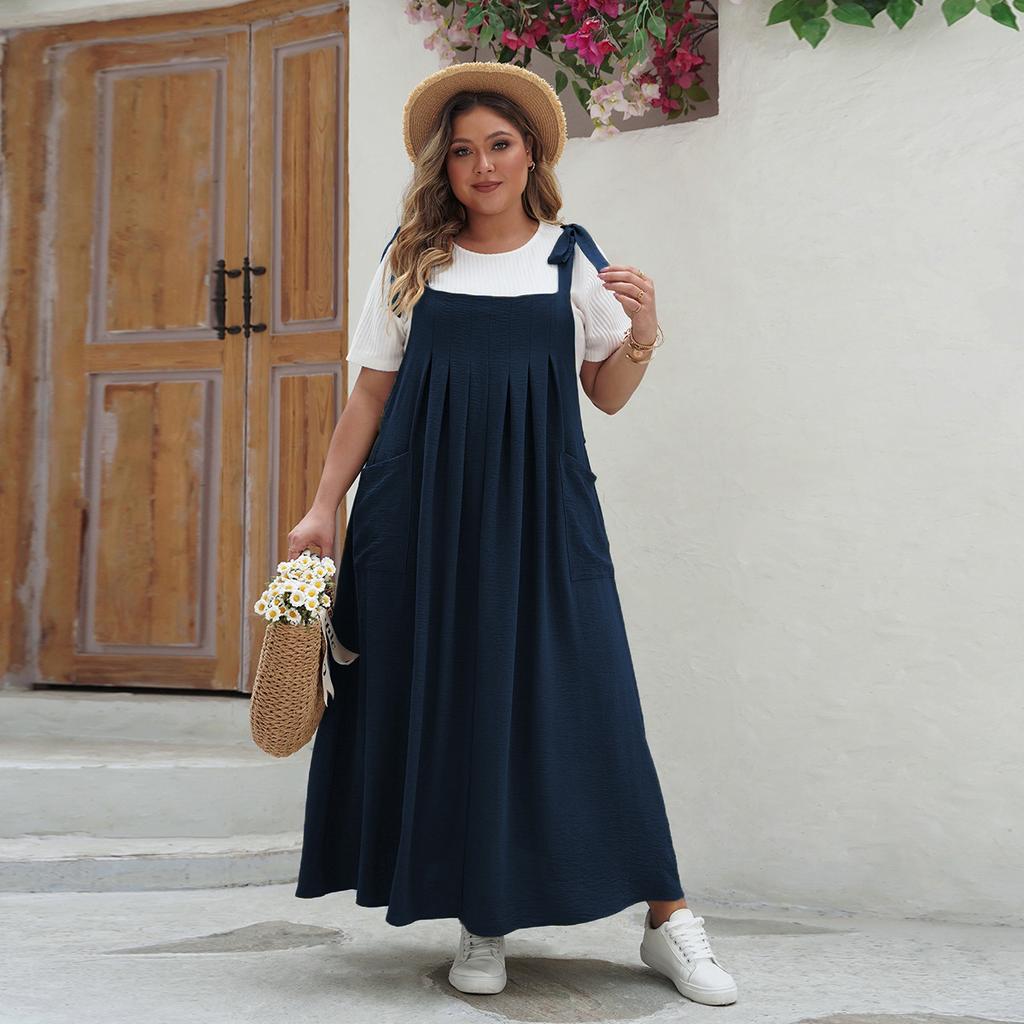 Women's Fashion Summer Spring Floral Print Sleeveless Square Collar High Waist Casual Dresses