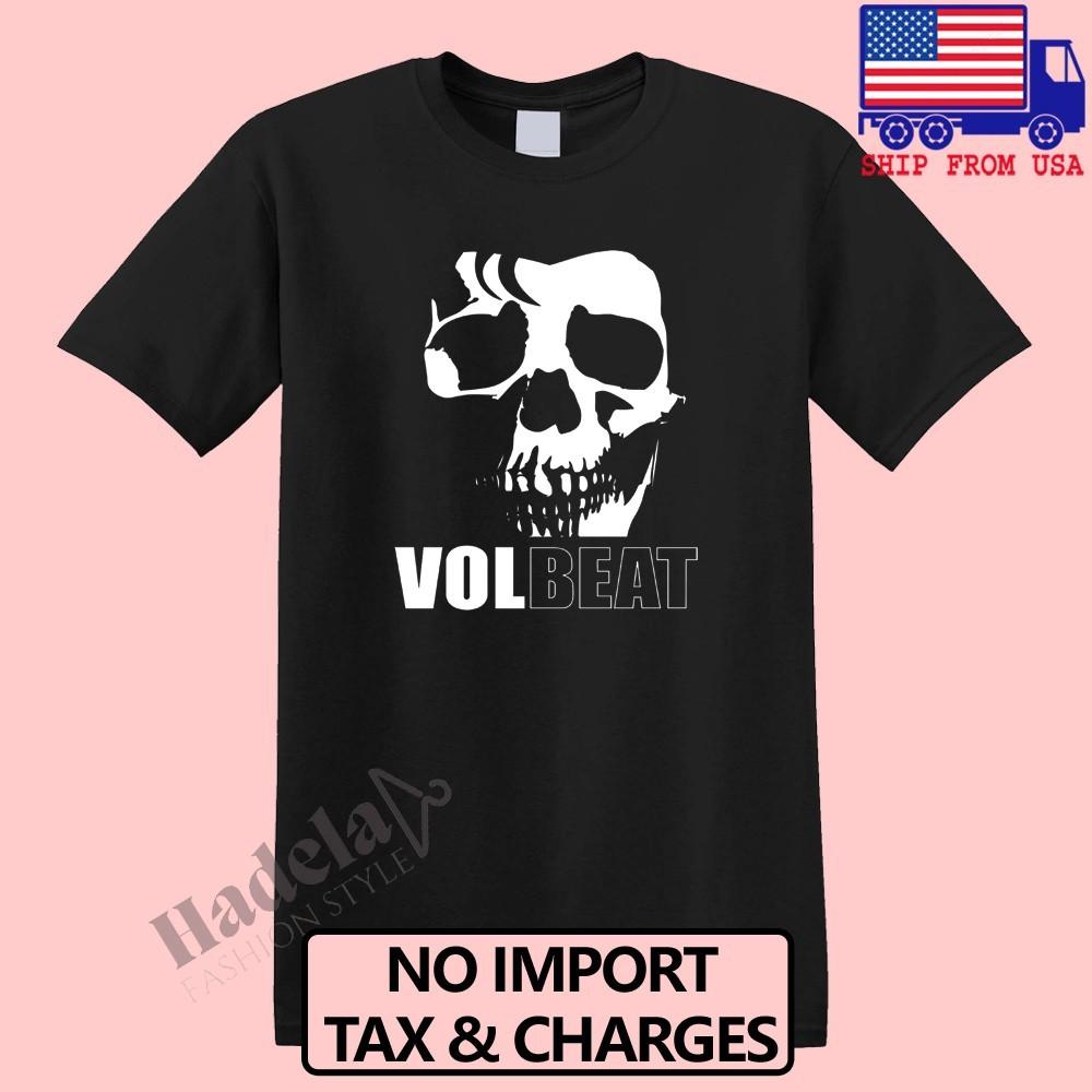 VOLBEAT Skull Denmark Men s Black Size S-5XL S
