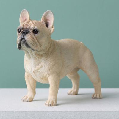 Bulldog Statue Hand Fashion Painted Vivid Party Home Details PVC Bulldog Decoration Puppy Standing Figurine Statue